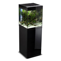 Aquarium Glossy Cube Noir Laqué LED AQUAEL - 135L