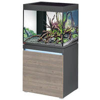 Aquarium Incpiria 230 LED Graphit / Chêne rustique Équipé EHEIM - 230L