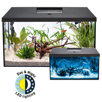 Aquarium Leddy 75 Day and Night Noir AQUAEL Équipé - 105L