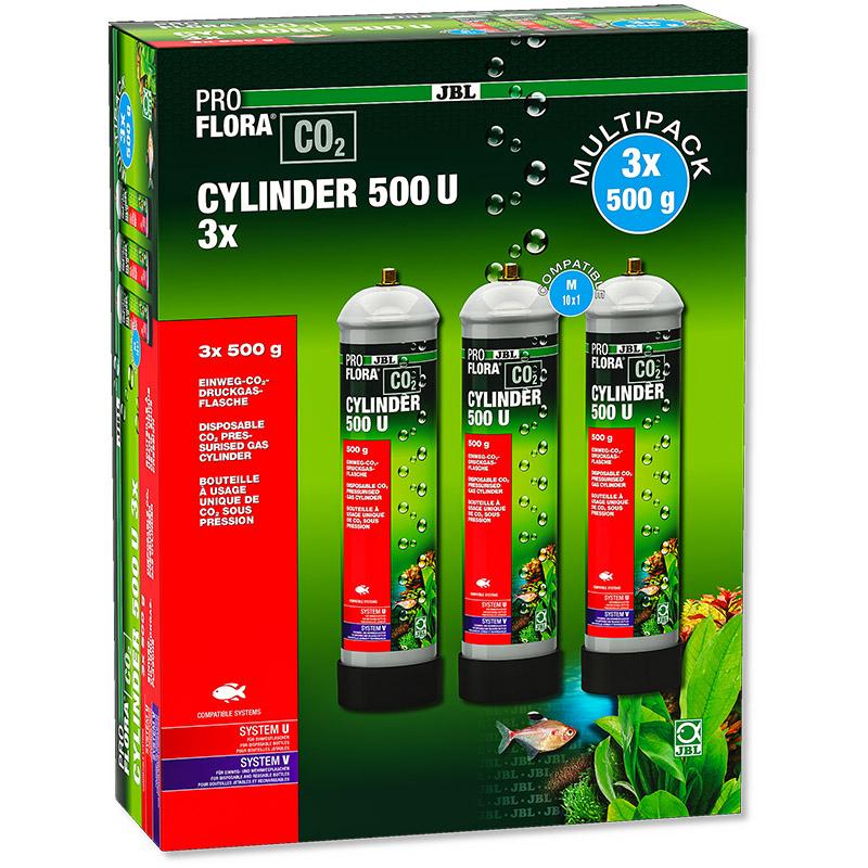 Cylinder 500 U MultiPack JBL ProFlora - Lot de 3 bouteilles CO2 jetabl