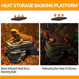 Corner Hide Cave REPTIZOO - Cachette d'Angle avec Ardoise à Stockage de Chaleur 25 cm