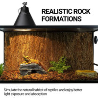 Corner Hide Cave REPTIZOO - Cachette d'Angle avec Ardoise à Stockage de Chaleur 25 cm