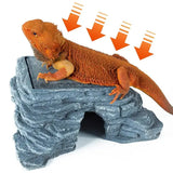 Corner Hide Cave REPTIZOO - Cachette d'Angle avec Ardoise à Stockage de Chaleur 25 cm