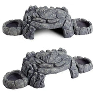 Ciotole per nascondiglio Hideout 3-in-1 REPTIZOO - 22 x 14 x 9 cm