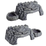 Cachette Mangeoire Feeding Dishes Hideout 3-en-1 REPTIZOO - 22 x 14 x 9 cm