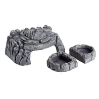 Ciotole per nascondiglio Hideout 3-in-1 REPTIZOO - 22 x 14 x 9 cm