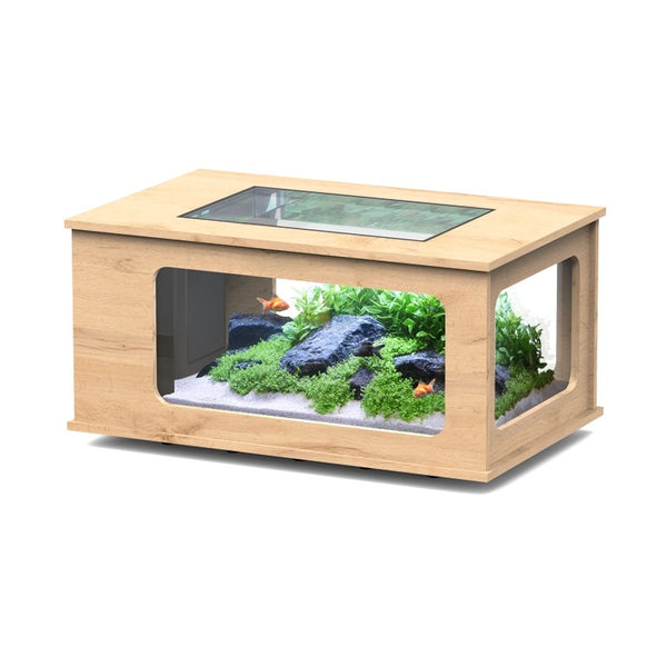 Aquatable 100 x 63 AQUATLANTIS Chêne - Aquarium Équipé 177 L