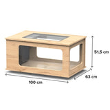 Aquatable 100 x 63 AQUATLANTIS Chêne - Aquarium Équipé 177 L