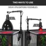 Dôme Réflecteur Profond Noir REPTIZOO - Max. 200W