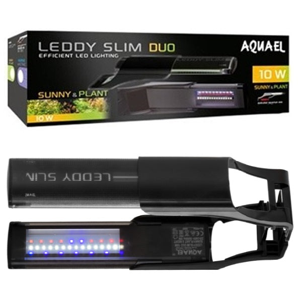 Éclairage LED Leddy Slim Duo Sunny Plant & Night AQUAEL - Noir 10W