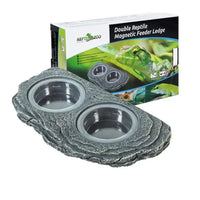 Mangeoire Magnétique Double Pierre REPTIZOO - 18 cm