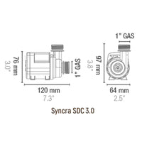 Pompe Syncra SDC 3.0 SICCE - 1000 à 3000 L/h