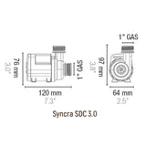 Pompe Syncra SDC 3.0 SICCE - 1000 à 3000 L/h