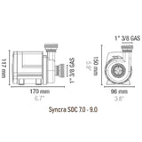 Pompe Syncra SDC 9.0 SICCE - 4000 à 9000 L/h