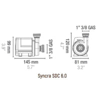Pompe Syncra SDC 6.0 SICCE - 2000 à 5500 L/h