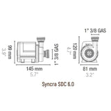 Pompe Syncra SDC 6.0 SICCE - 2000 à 5500 L/h