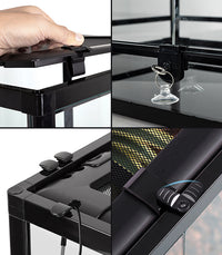 Terrarium REPTIZOO Démontable et Étanche - 45 x 45 x 45 cm