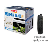 Nano Aquarium Modern Tank 40 LED Équipé AMTRA - 28L