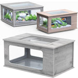 Aquatable 100 x 63 AQUATLANTIS Noyer- Aquarium Équipé 177 L