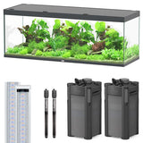 Sublime 200 x 70 AQUATLANTIS Gris Vésuve Laqué - Aquarium Equipé 853 L