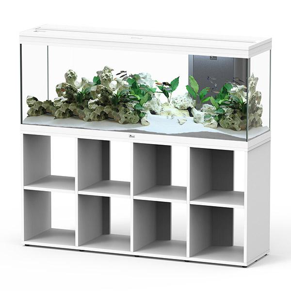 Aquarium AQUATLANTIS Prestige 100 blanc tout équipé avec meuble - 183L