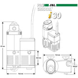 Filtre Interne JBL ProCristal i30 - pour Aquarium de 10L à 40 L