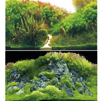 Poster de Fond Double Face Planted River / Green Rocks - HOBBY 120 x 50 cm