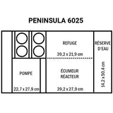 Peninsula 6025 Blanc WATERBOX - Aquarium Marin 527 L
