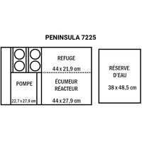 Peninsula 7225 Noir WATERBOX - Aquarium Marin 632 L
